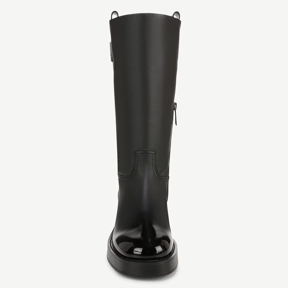 Trevi Black Leather Franco Sarto Mid Calf Boot