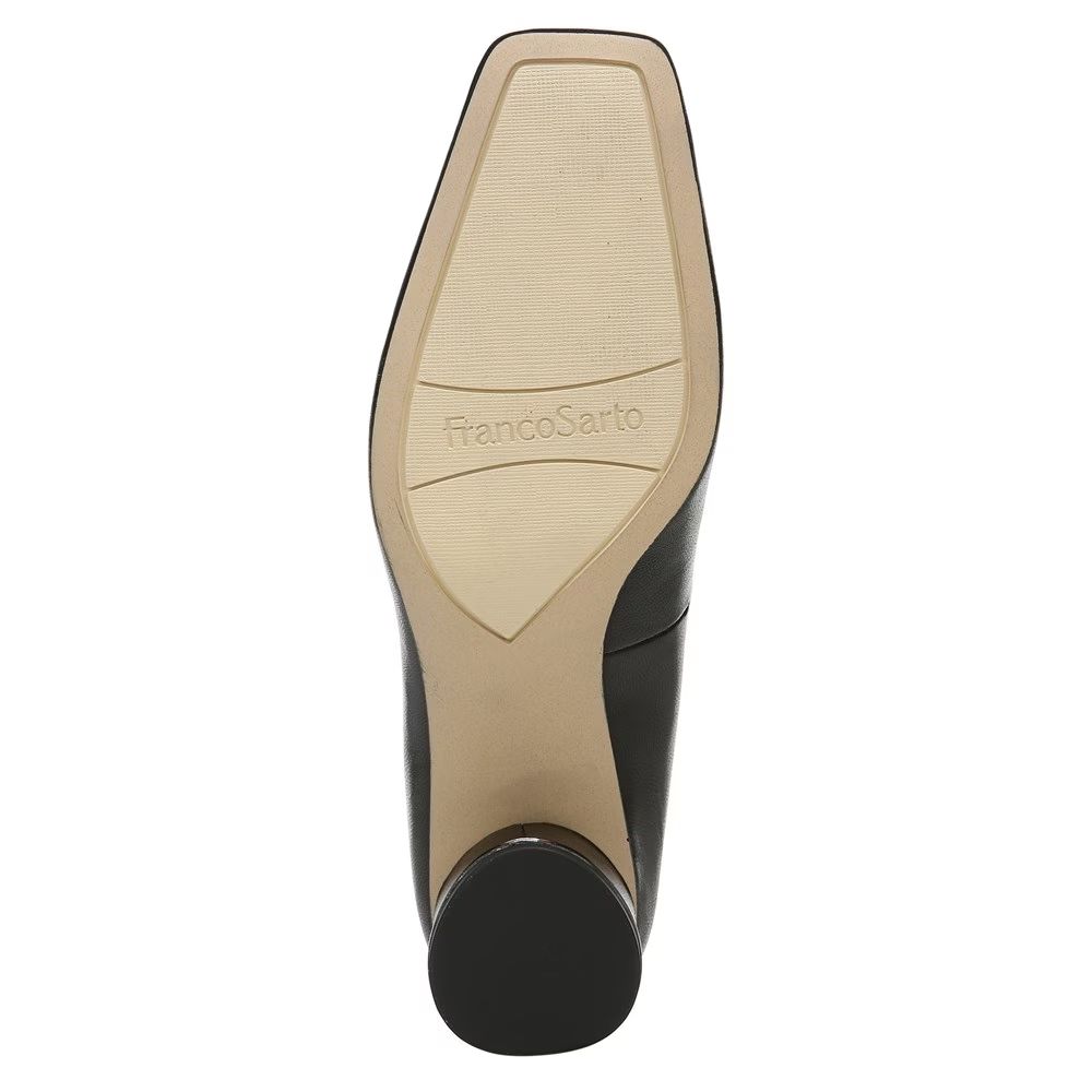 Pisa Black Leather Franco Sarto Pumps