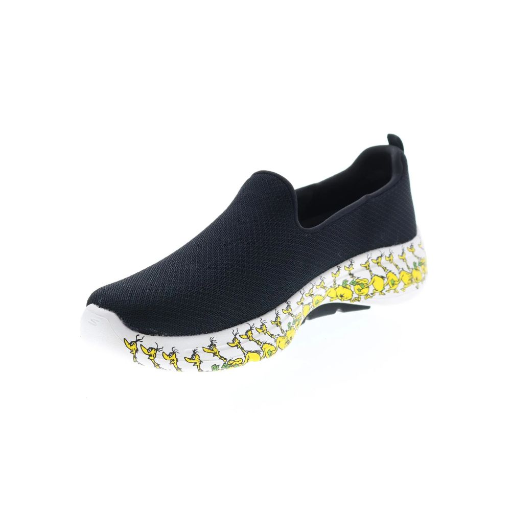 124850 Skechers Go Walk Arch Fit Green Belly Dr. Seuss Womens Black Athletic Shoes
