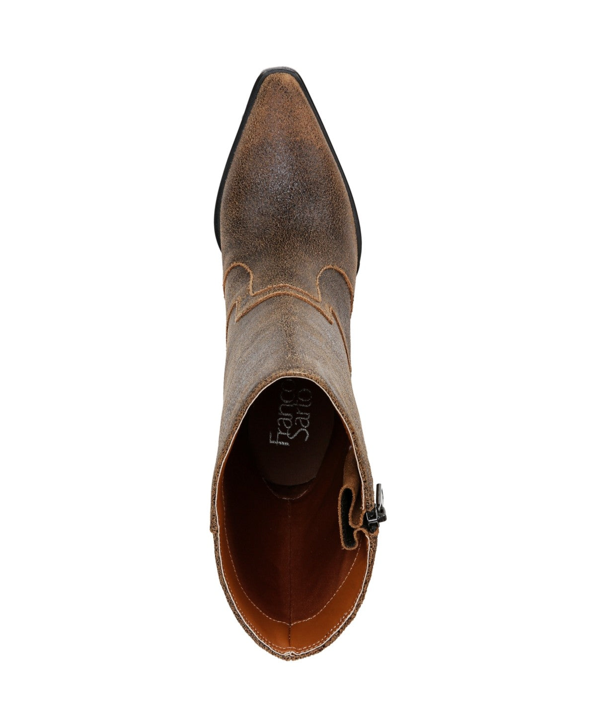 Jaxon Black Tan Distressed Leather Franco Sarto Boots