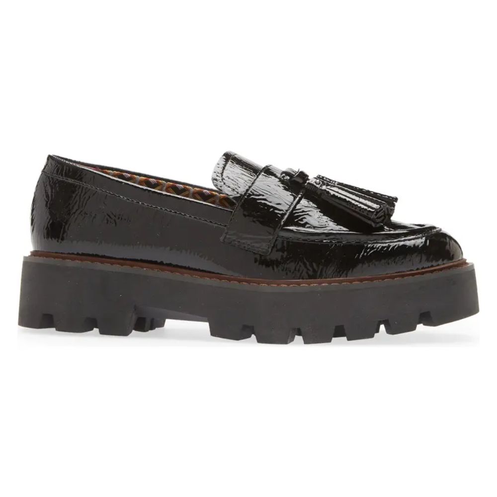 Balinna Black Patent Franco Sarto Loafers