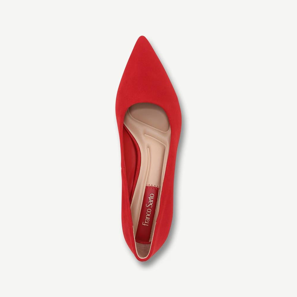 Racer Pump Red Suede Franco Sarto Pumps