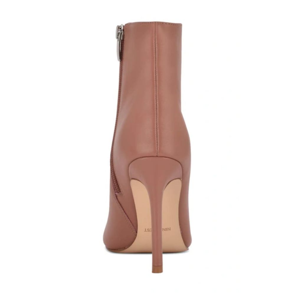 Farrah Dark Natural Leather Nine West Ankle Boots