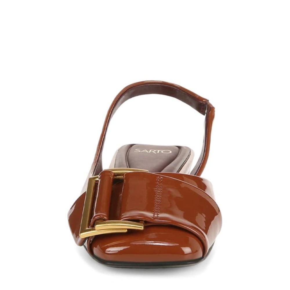 Tracy Sling Tobacco Synthetic Patent Franco Sarto Flats