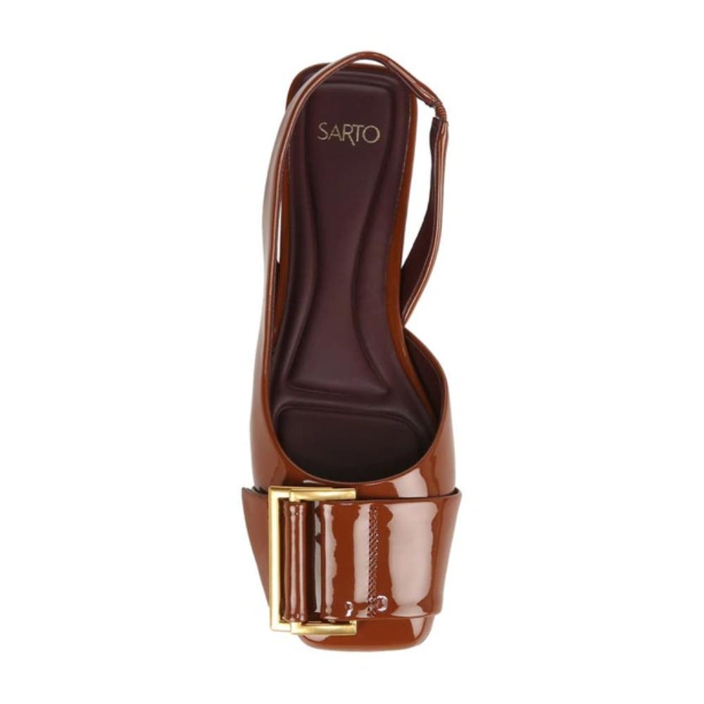 Tracy Sling Tobacco Synthetic Patent Franco Sarto Flats