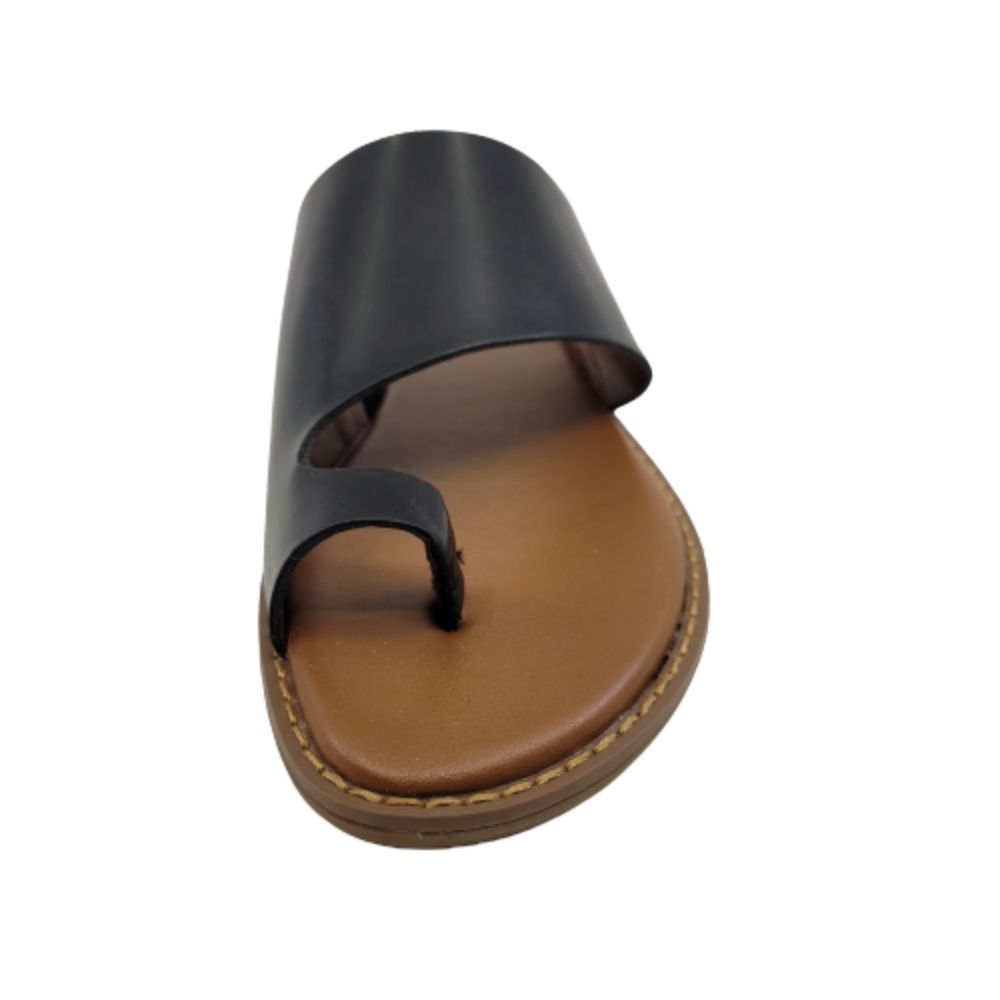 Gem Black Franco Sarto Flat Sandals