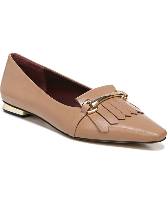 Rina Mocha Beige Leather Franco Sarto Flats