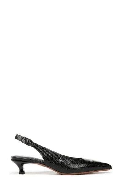 Marlow Black Synthetic Franco Sarto Slingback Pumps