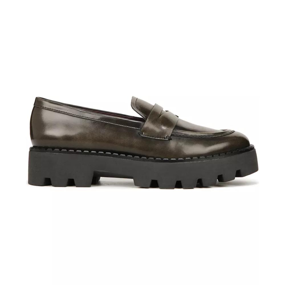 Balin Smoke Grey Faux Leather Franco Sarto Loafer Flats