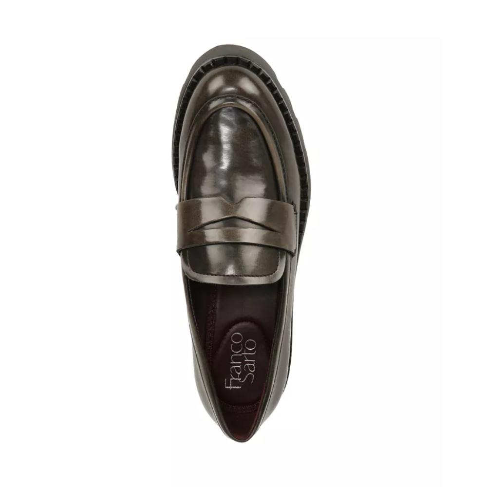 Balin Smoke Grey Faux Leather Franco Sarto Loafer Flats