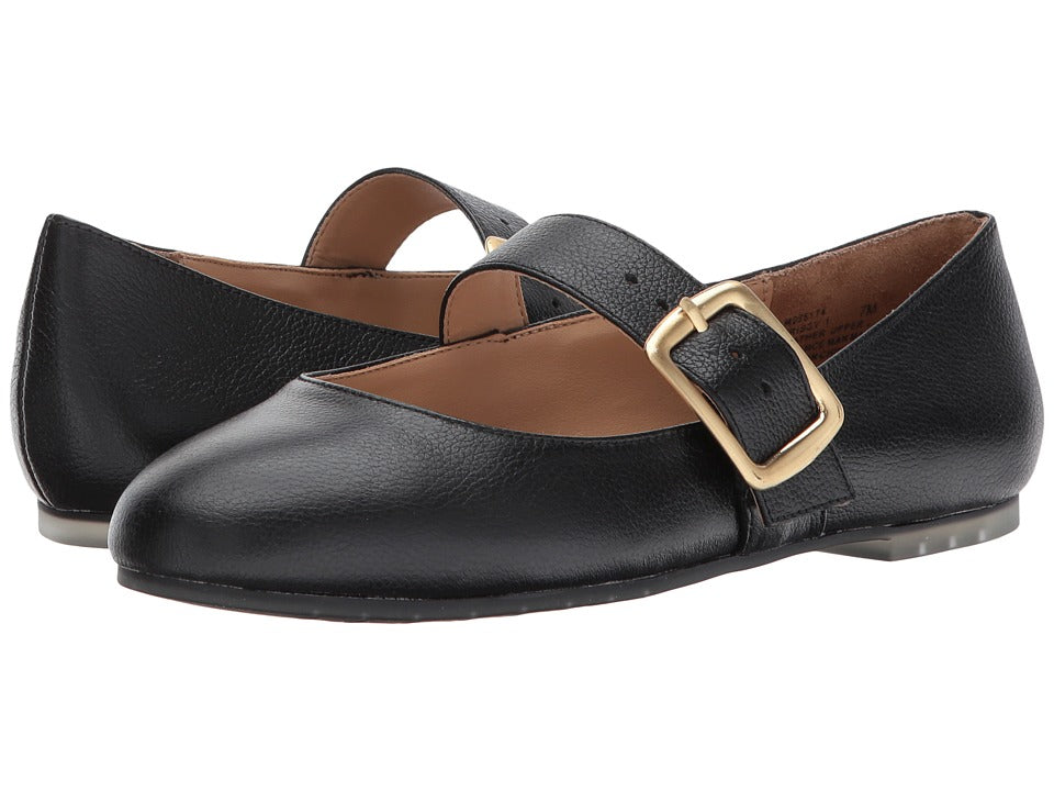 Crissy Black Leather Me Too Flat Mary Janes