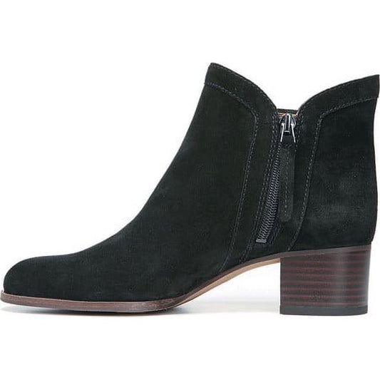 Chenille Black Suede Franco Sarto Ankle Boots