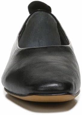 Vana Black Leather Franco Sarto Flats