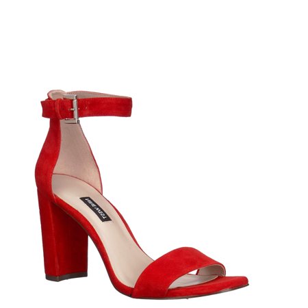 Nora Dark Red Suede Nine West Sandals