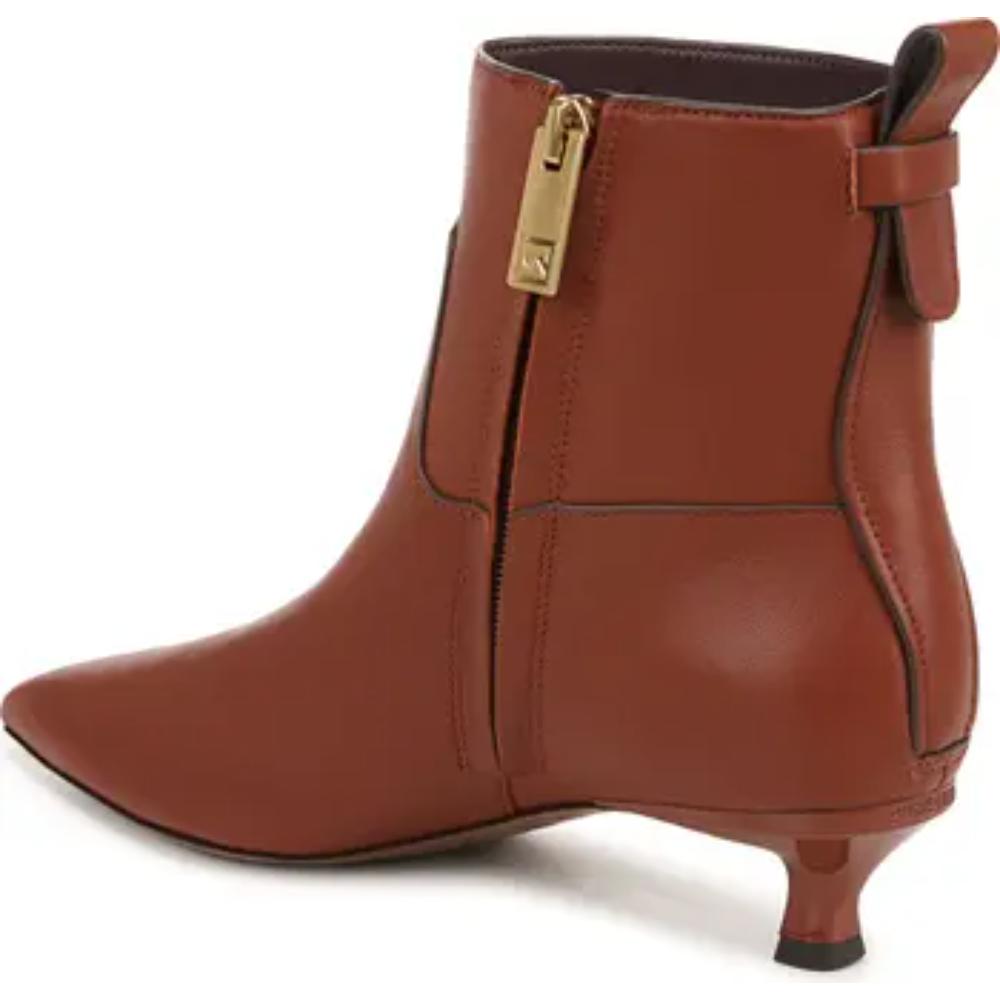 Mala Brown Leather Franco Sarto Ankle Boot