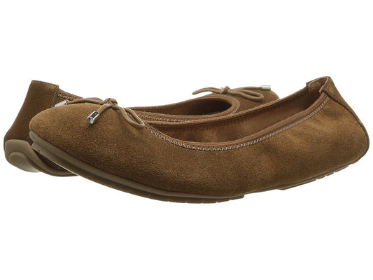 Halle Chestnut Suede Me Too Flat