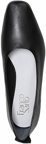 Vana Black Leather Franco Sarto Flats