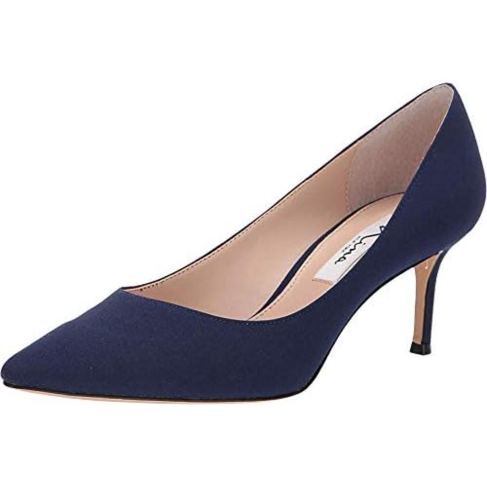 Stacy Navy Fabric Nina Pumps