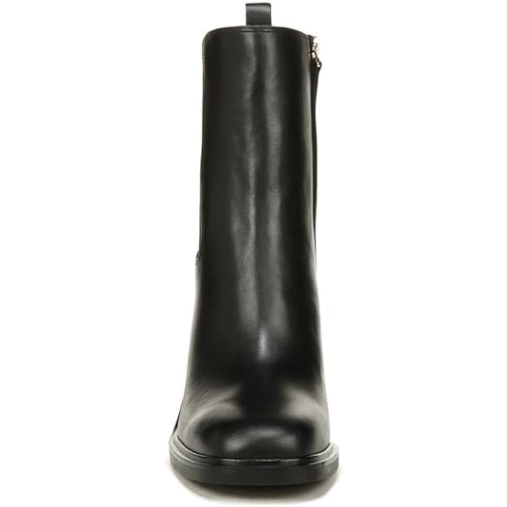 Paula Black Leather Franco Sarto Ankle Boots