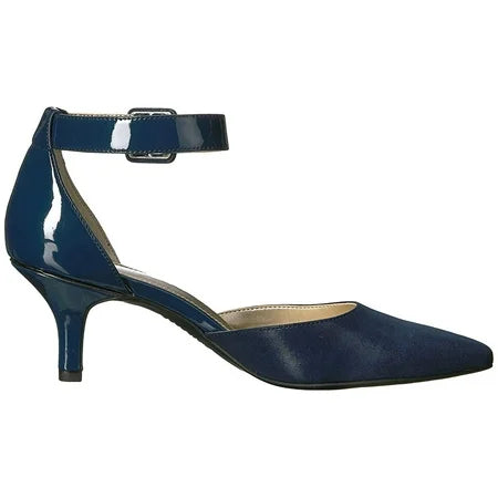 Fabulist Navy Patent Anne Klein Slingback Pumps
