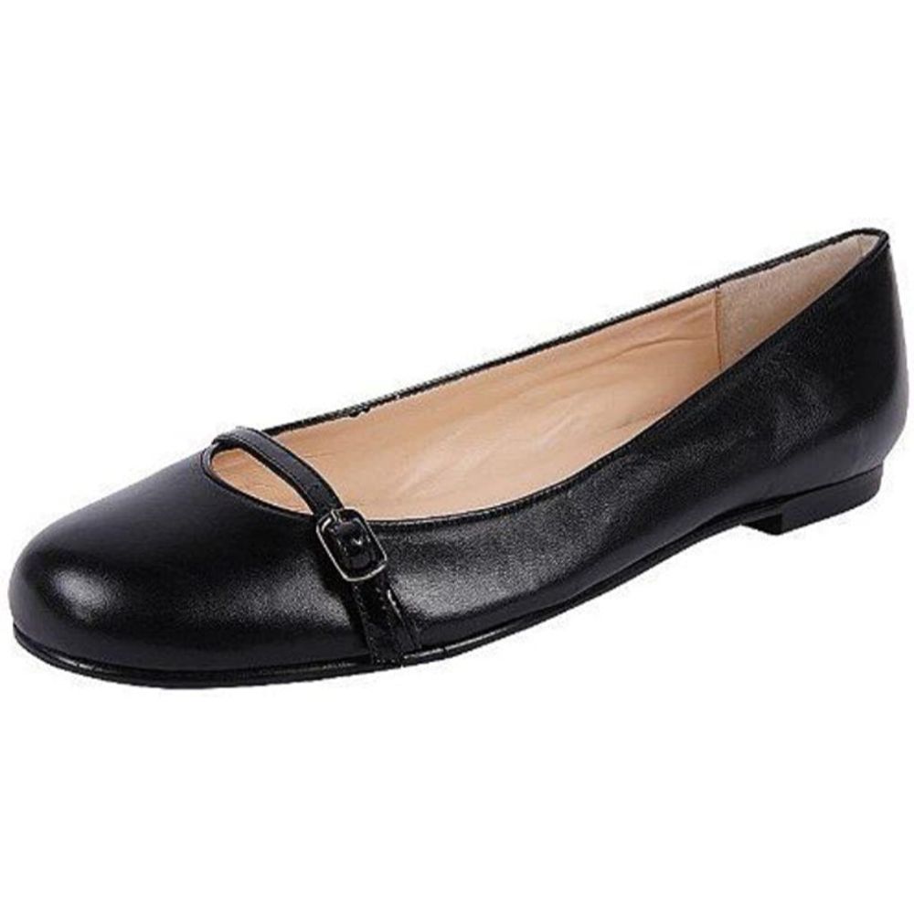 Jon Josef Vilma Black Leather Mary Jane Flat