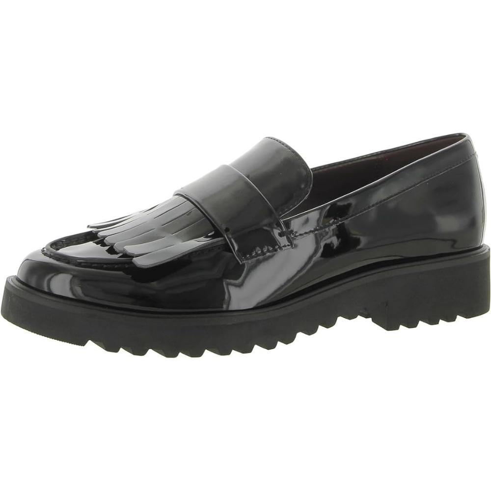 Calista Black Patent Franco Sarto Loafers