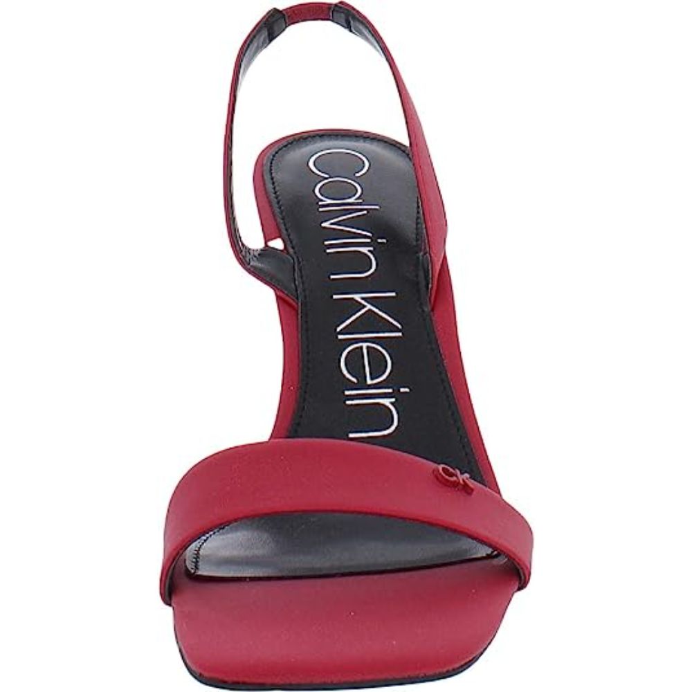 Byrona Red Fabric Calvin Klein Heeled Sandal