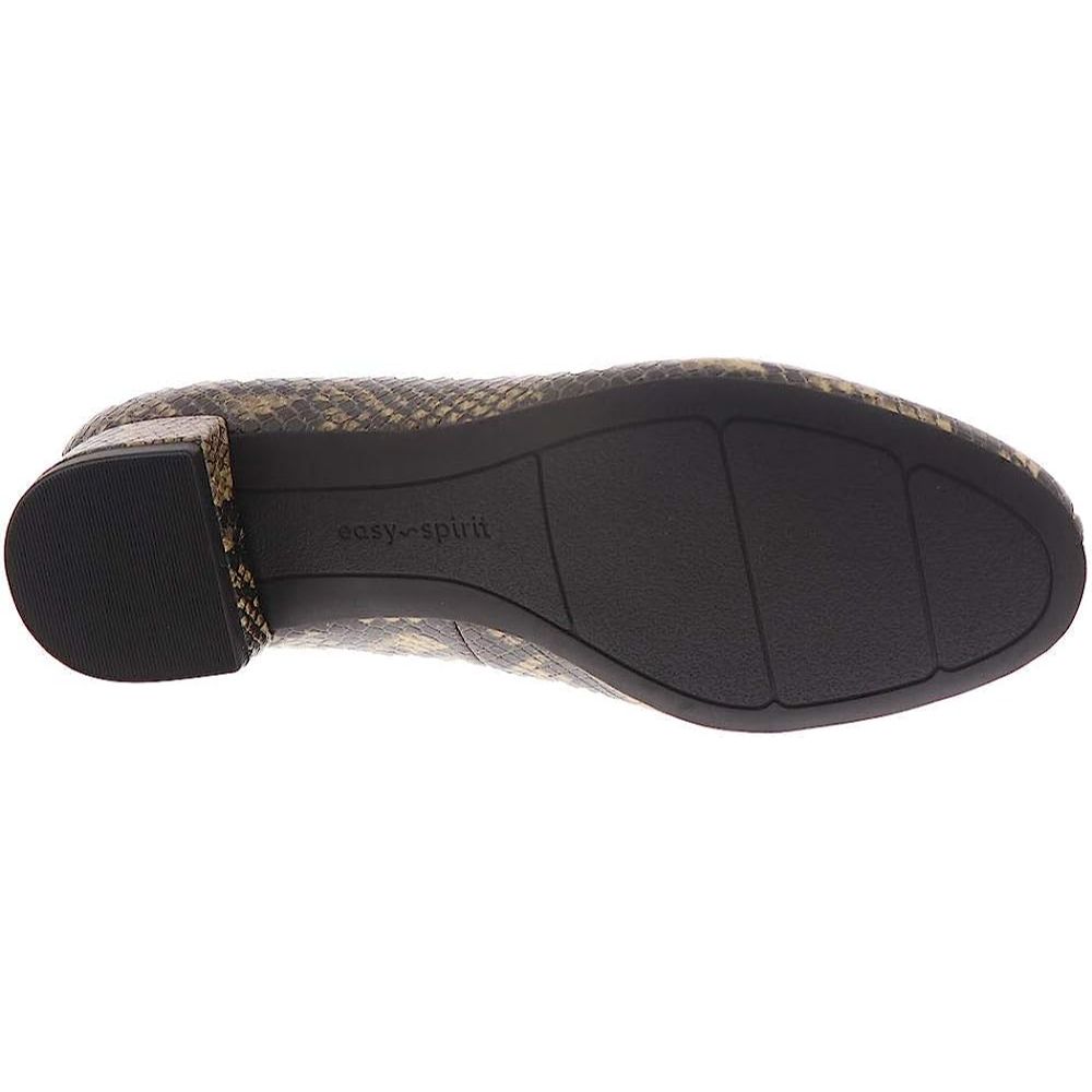 Easy Spirit Bell Taupe Snake Womens Slip On Ballet Flat