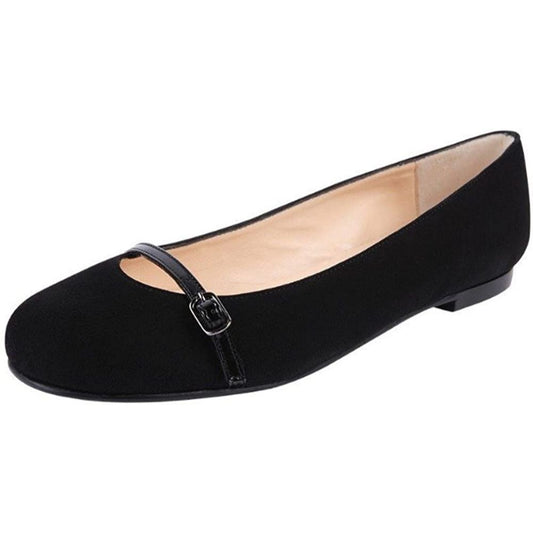 Jon Josef Vilma Black Suede Mary Jane Flat