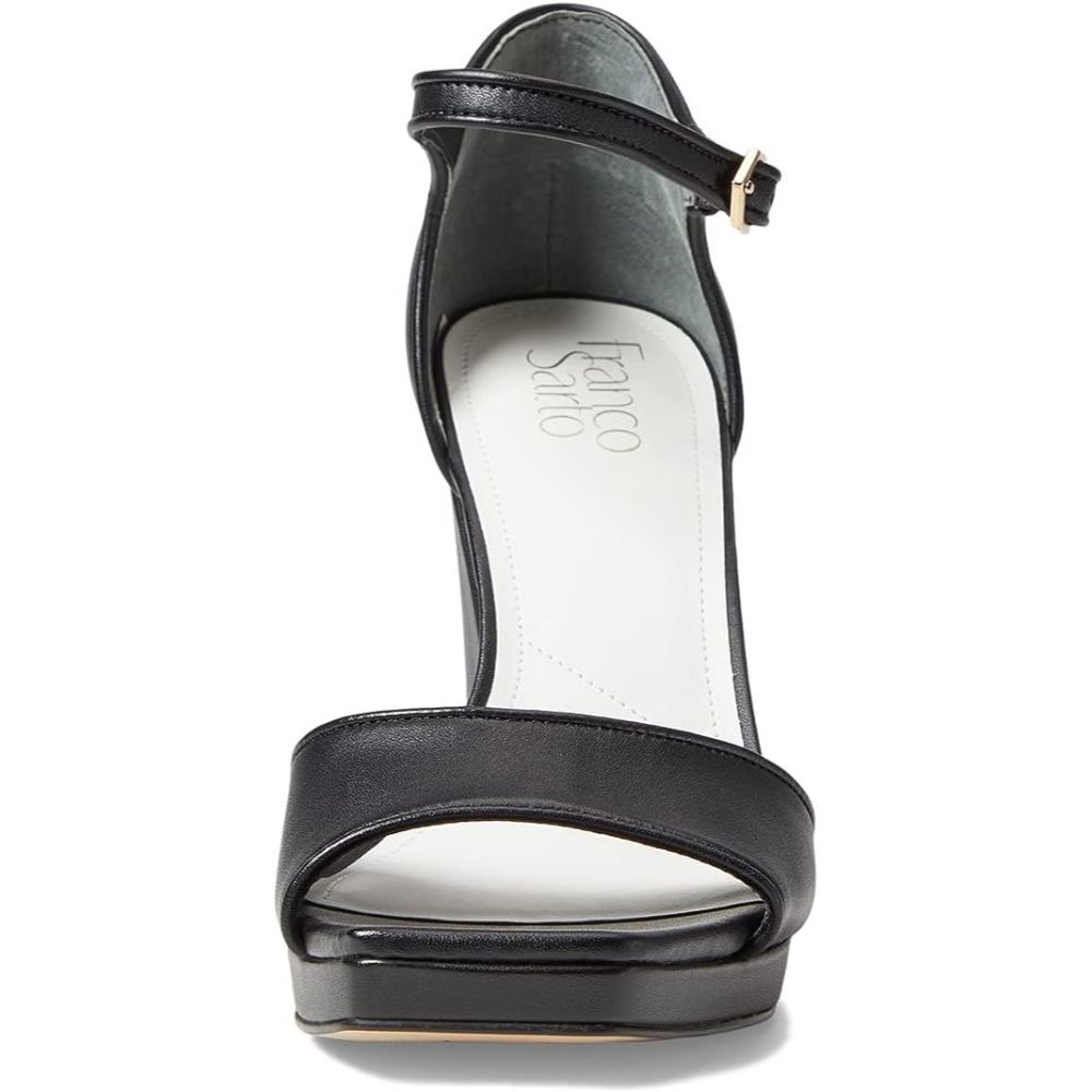 Dima Black Leather Franco Sarto Pumps