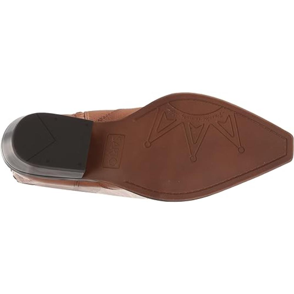 Lance Tan Leather Franco Sarto Cowboy Ankle Boots