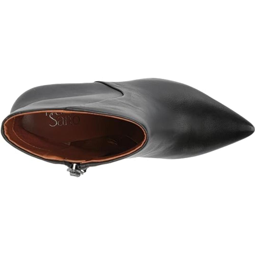 Vesi Black Leather Franco Sarto Ankle Boots