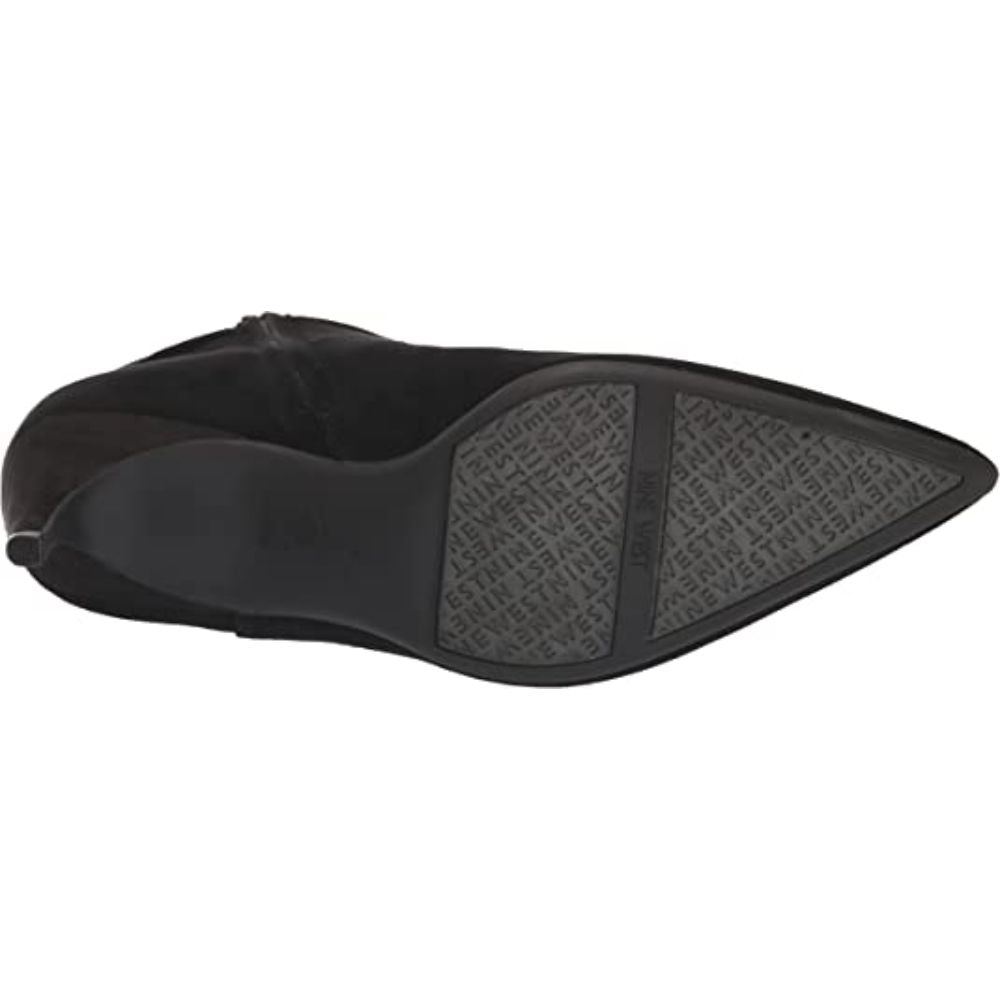 Dian 9x9 Black Suede Nine West Ankle Boots