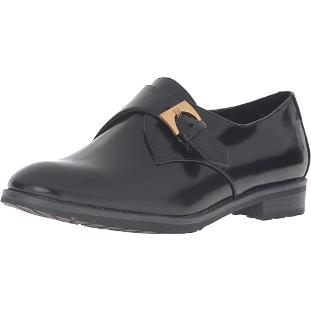 Anne Klein Women's Bara Patent Monk Strap Flat