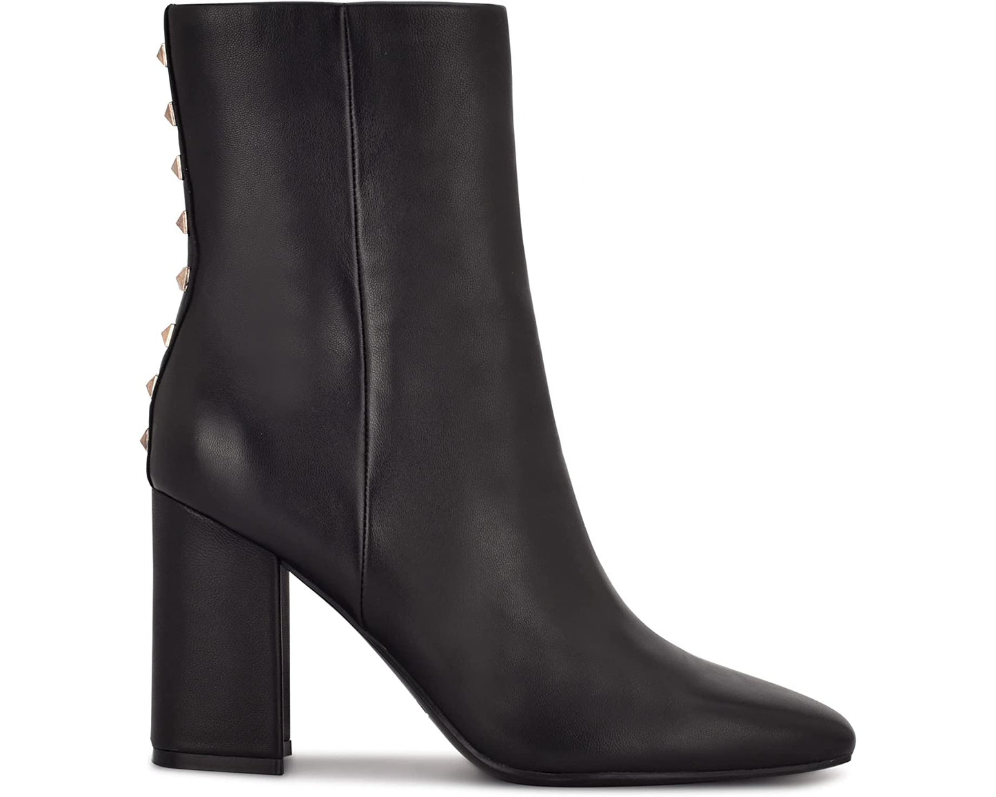 Adea Black Leather Nine West Ankle Boots