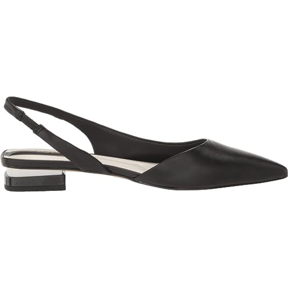 Franco Sarto Women's Tyra Black Leather Slingback Pump