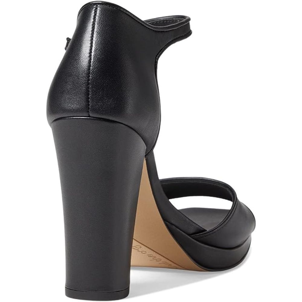 Dima Black Leather Franco Sarto Pumps