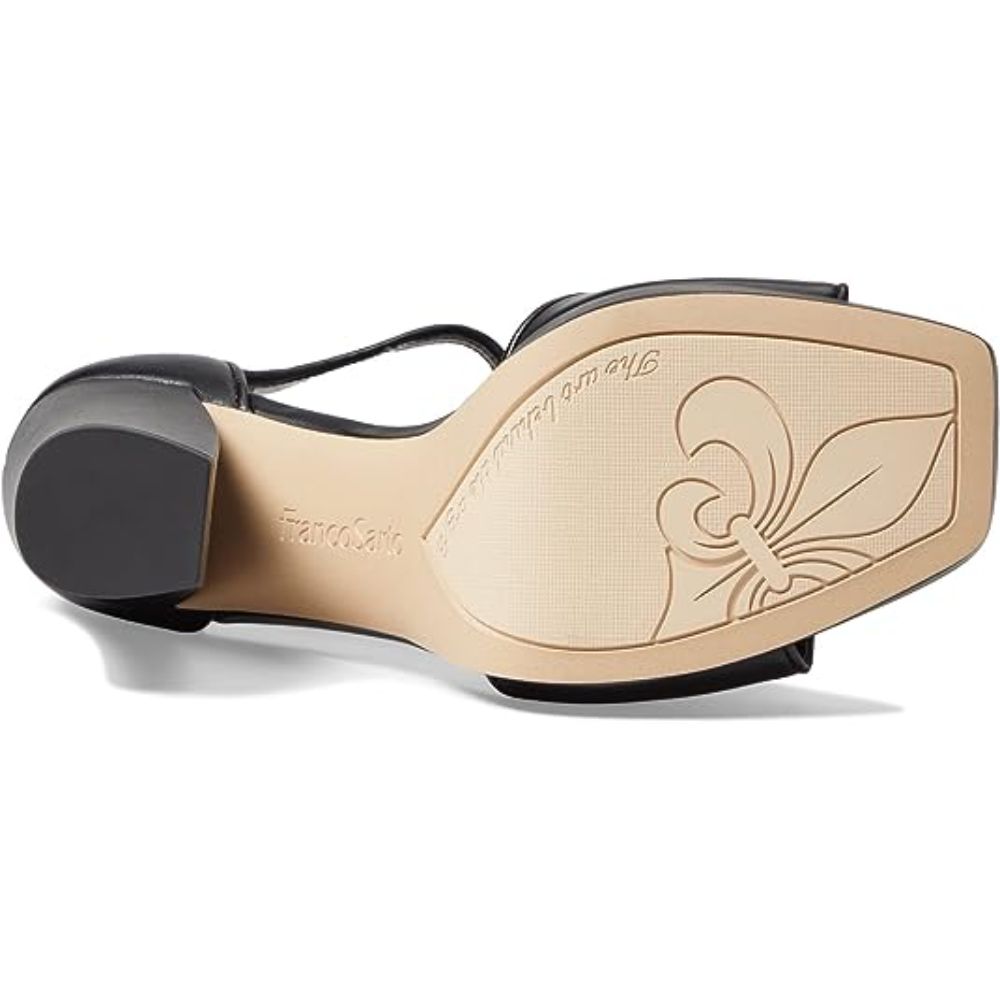 Dima Black Leather Franco Sarto Pumps