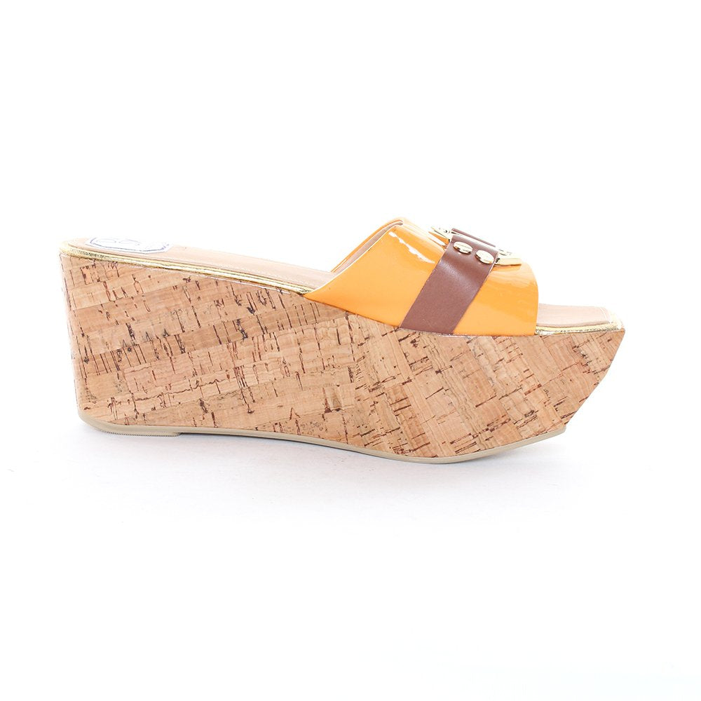 Bren Sungold Soft Patent Leather Donald Pliner Platform Slides