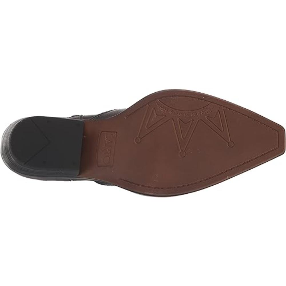 Lance Black Leather Franco Sarto Cowboy Ankle Boots