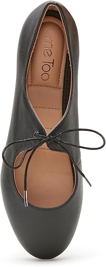 Cacey Black Leather Me Too Flats