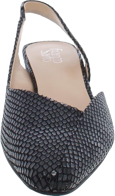 Jeen Black Fabric Franco Sarto Slingback Pumps