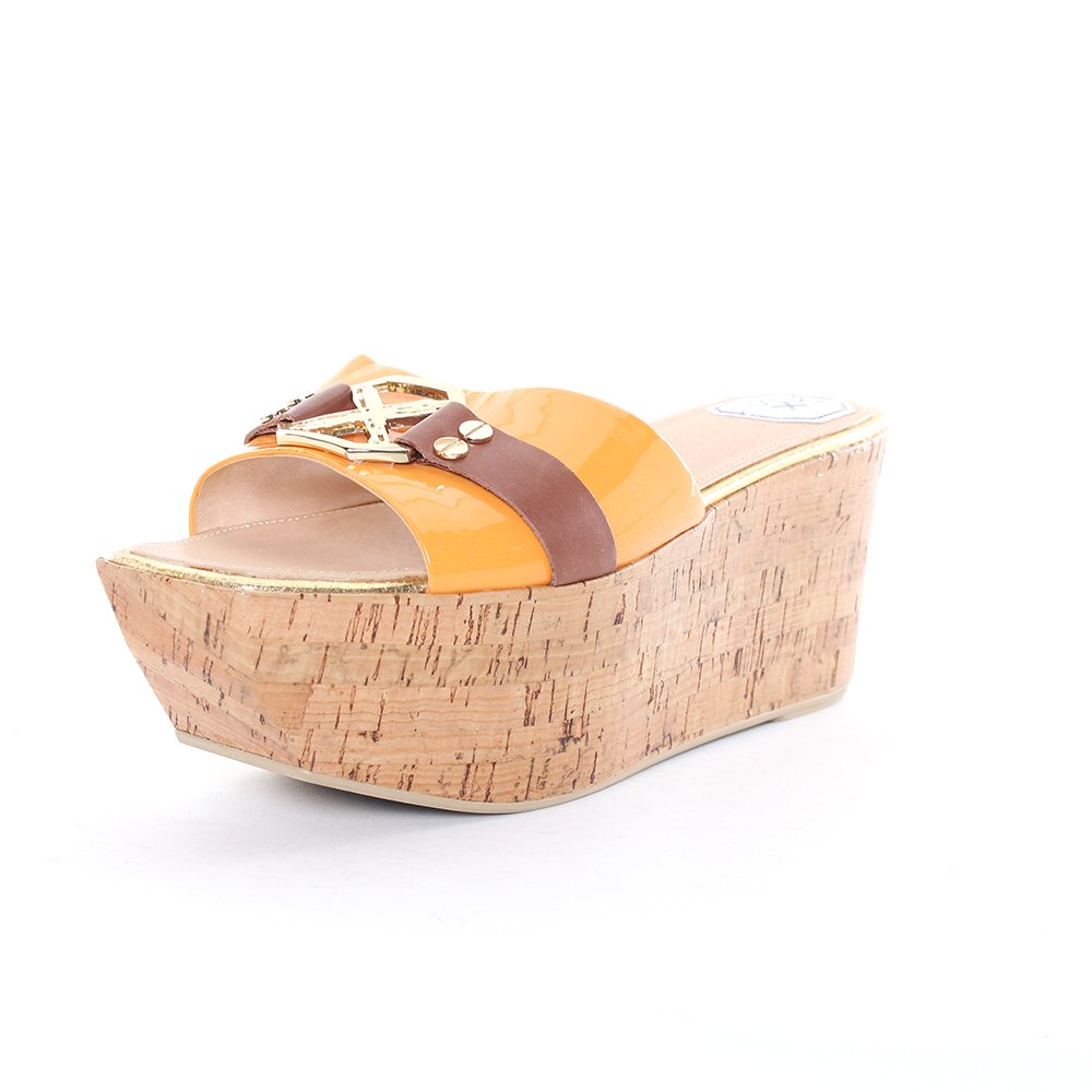Bren Sungold Soft Patent Leather Donald Pliner Platform Slides