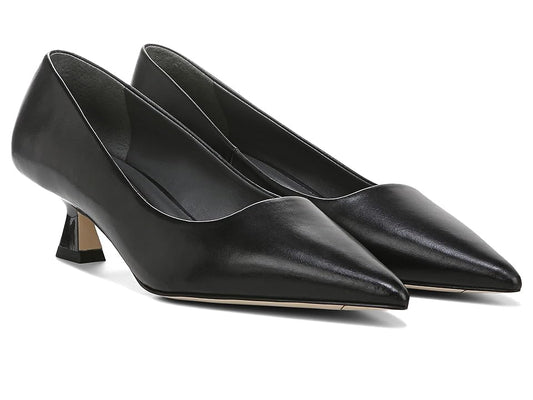 Diva Black Leather Franco Sarto Pumps