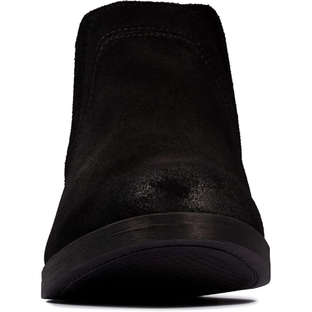 Clarks Demi 2 Beat Black Combination Suede Ankle Bootie