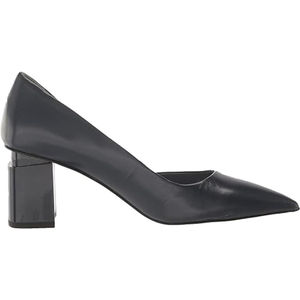 Lucy Black Leather Franco Sarto Pumps