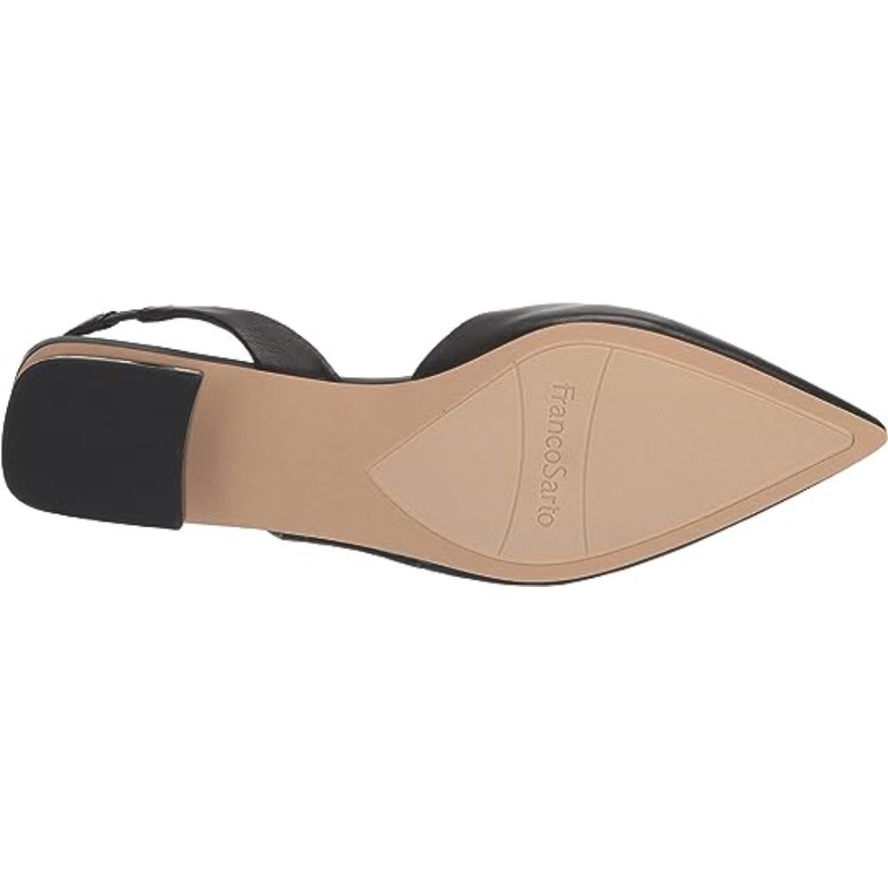 Franco Sarto Women's Tyra Black Leather Slingback Pump