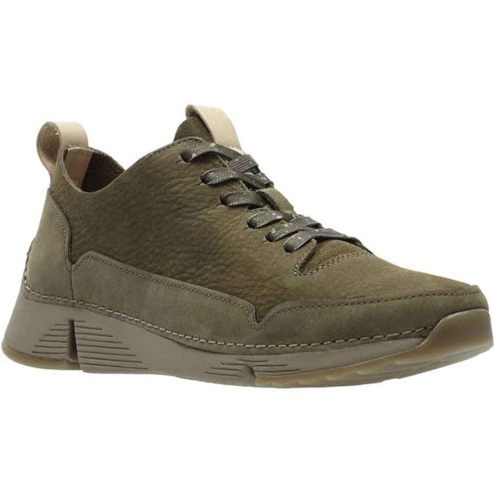 CLARKS Women's Tri Spark Khaki Nubuck Sneakers