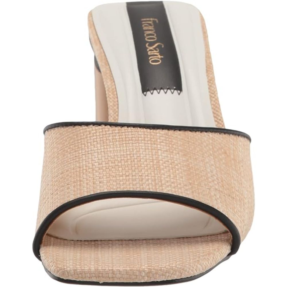 Linley Natural Raffia Franco Sarto Slide Sandals