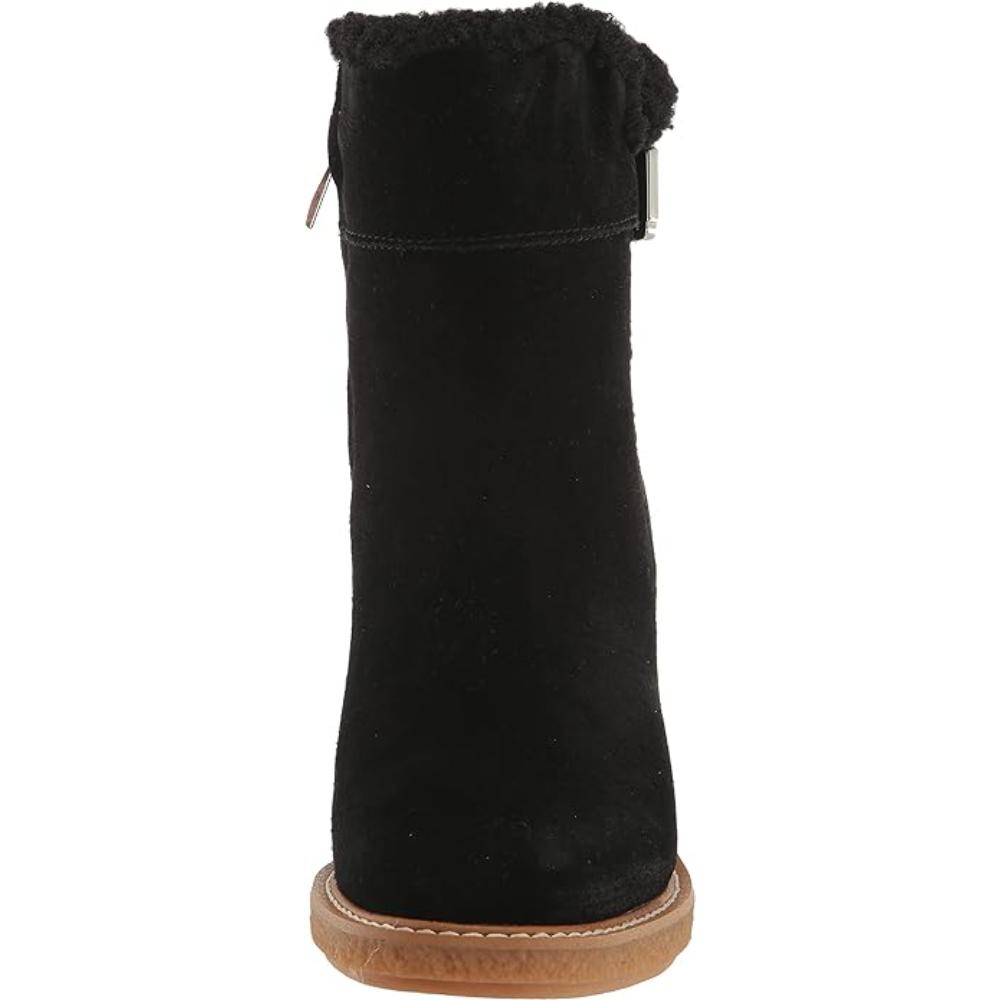 Ulayna Black Suede Franco Sarto Ankle Wedge Boots